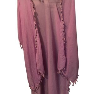 Purple Tassel Trim Kimono